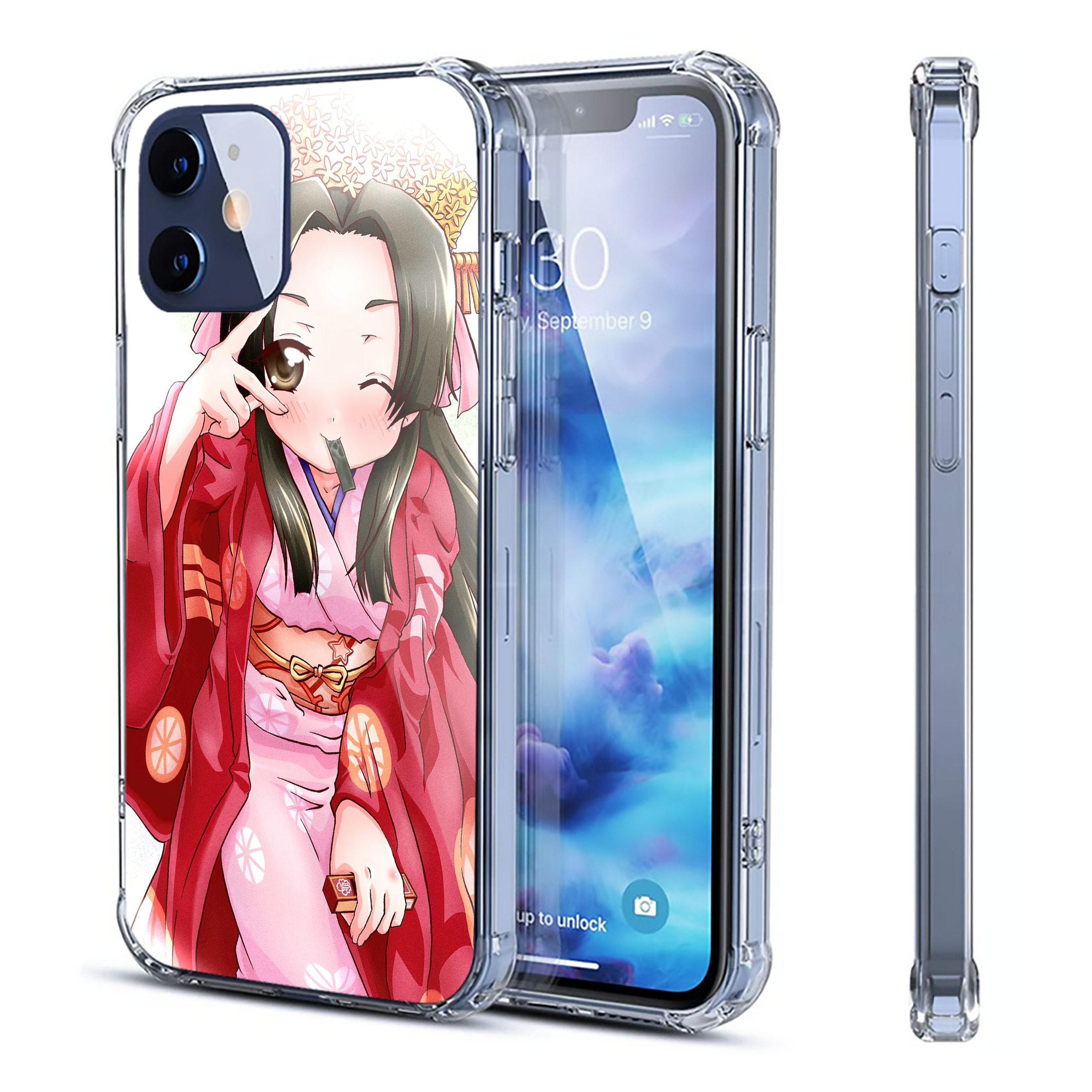 （画像用） ぎんたま 坂田銀時（さかたぎんとき） 神楽 志村新八（しむら しんぱち） GINTAMA Sakata Gintoki Kagura Shimura Shinpachi 【iPhone 12シリーズ対応】透明スマホケース（クリアソフトケース）